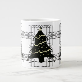 Taza De Café Gigante Unusual Cool Novel Chic Modern Christmas Tree