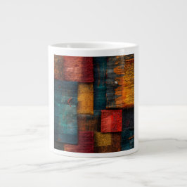 Taza De Café Gigante Upcycled Wool Sari Patchwork Sustainable Maximalis
