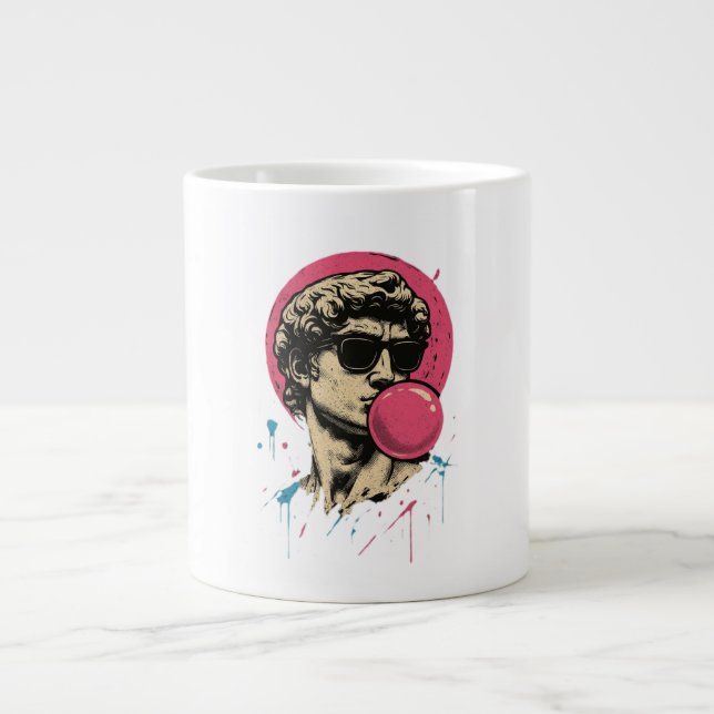 Taza De Café Gigante Urban Retro David — Bubblegum Pop Statue (Frente)