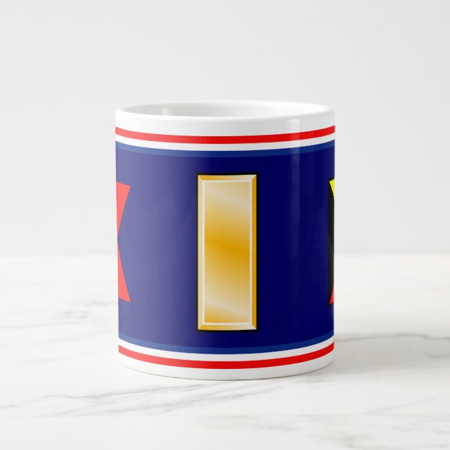 Taza De Café Gigante USCG Ensign Bravo Zulu Signal Mug (Frente)