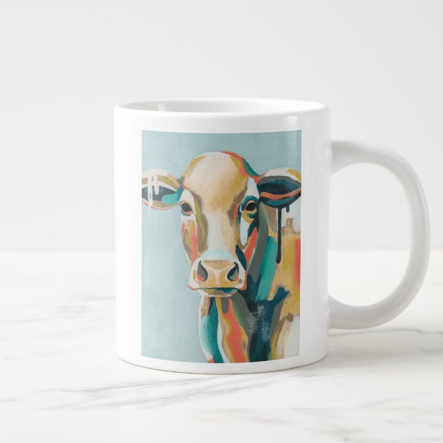 Taza De Café Gigante Vaca colorida (Derecha)