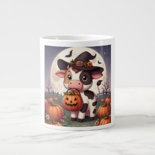 Taza De Café Gigante Vaca de bruja de Halloween