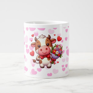 Taza De Café Gigante Vaca El día de San Valentín