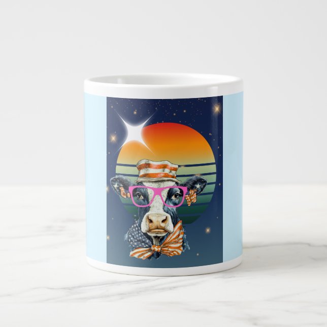 Taza De Café Gigante Vaca estadounidense (Frente)
