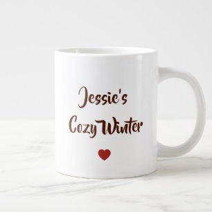 Taza De Café Gigante Vaca Highland Personalizada Acogedora Invierno