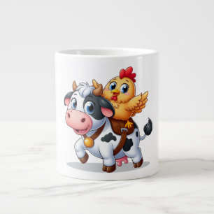 Taza De Café Gigante vaca/pollo personalizado lindo