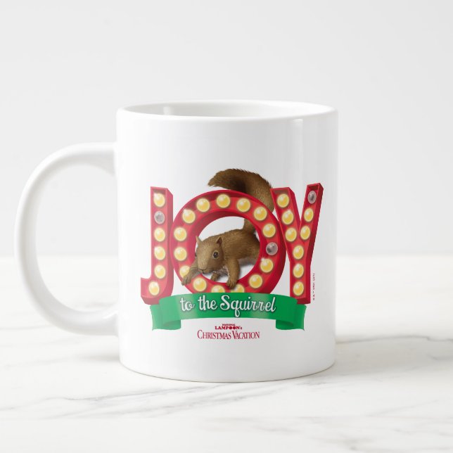 Taza De Café Gigante Vacaciones de navidades | Alegría a la ardilla (Izquierda)
