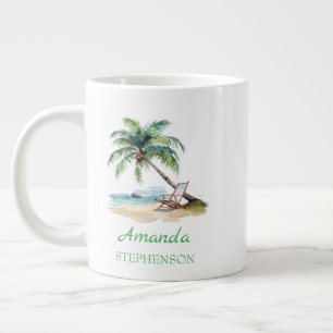 Taza De Café Gigante Vacaciones personalizadas en la playa