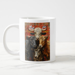 Taza De Café Gigante Vacas amantes de selfie