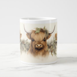 Taza De Café Gigante Vacas escocesas de Highland