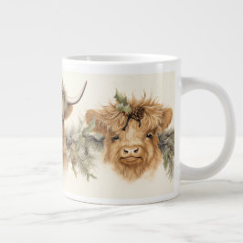 Taza De Café Gigante Vacas escocesas de Highland
