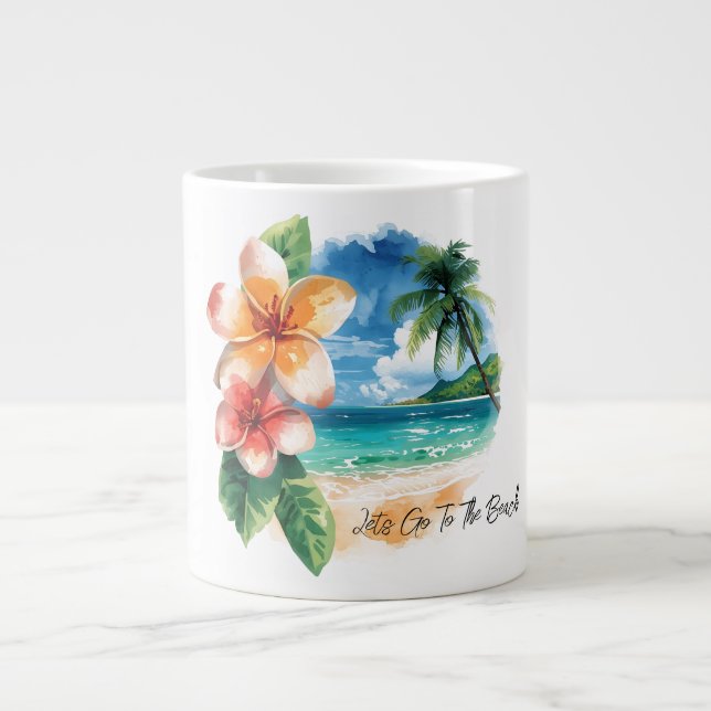 Taza De Café Gigante Vacation, Lets Go To The Beach  (Frente)