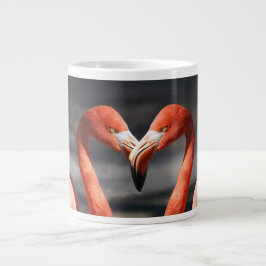 Taza De Café Gigante Valentine Flamingo