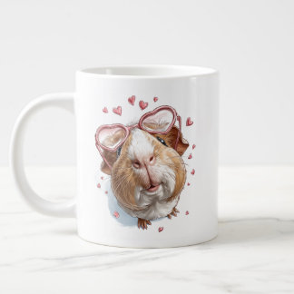 Taza De Café Gigante Valentine Gerbil Coffee Mug – Cute Heart Glasses 