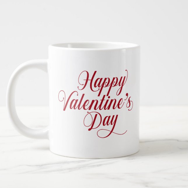 Taza De Café Gigante Valentine Mug Feliz Día de San Valentín (Izquierda)