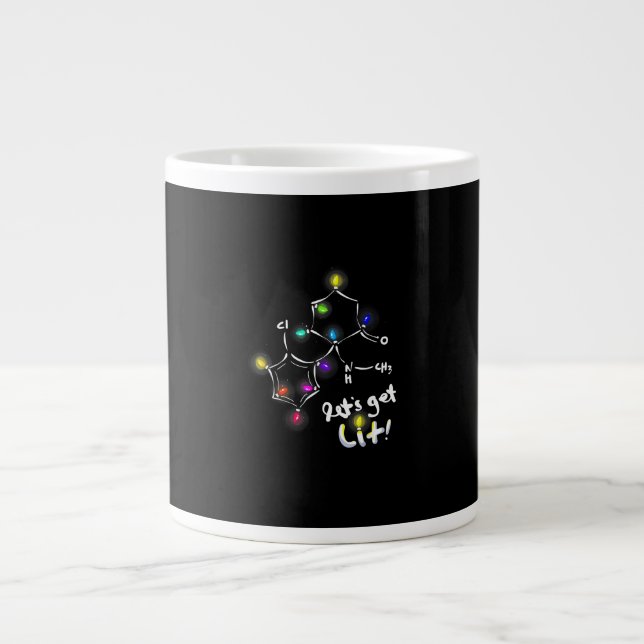 Taza De Café Gigante Vamos a conseguir Navidades livianos Ketamina (Frente)