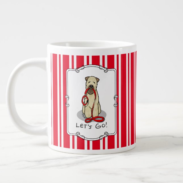 Taza De Café Gigante ¡Vamos! Walk Wheaten Terrier Dog (trigo 1b2) (Izquierda)