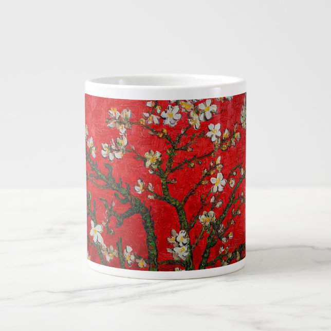 Taza De Café Gigante Van Gogh Almond Blossoms Red (Frente)