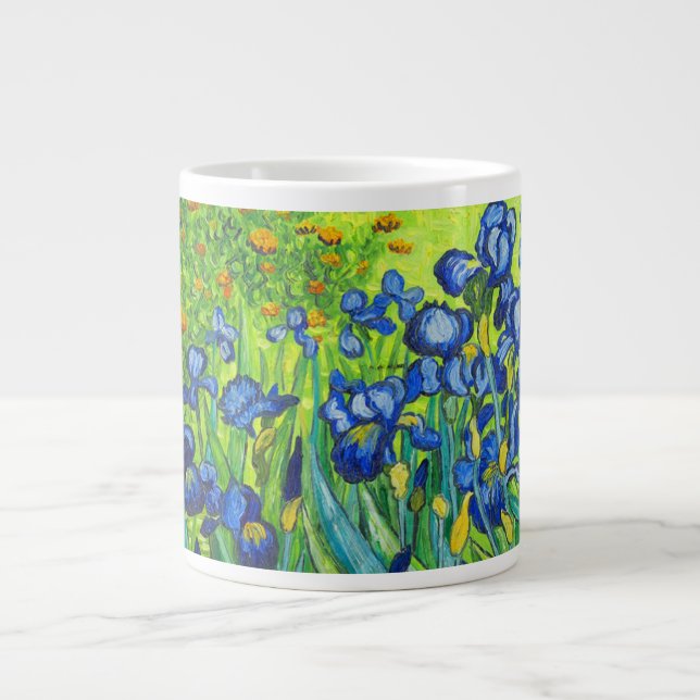 Taza De Café Gigante Van Gogh Irises (Frente)