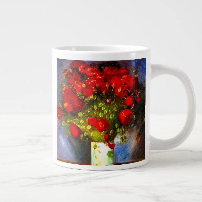 Taza De Café Gigante Van Gogh Red Poppies (Derecha)