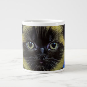 Taza De Café Gigante Van Gogh Starry Night Siamese Cat