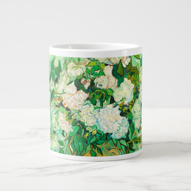 Taza De Café Gigante Van Gogh White Roses (Frente)