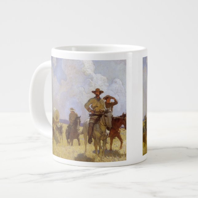 Taza De Café Gigante Vaqueiros Antiguos, El Traje de Parkman por NC Wye (Izquierda)