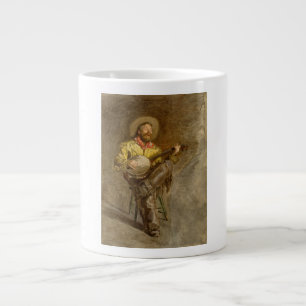 Taza De Café Gigante Vaquero Cantante Tocando un Banjo Oeste Español