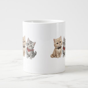 Taza De Café Gigante Vela de gato lindo para amantes de los gatos