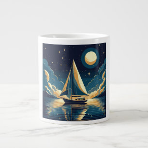 Taza De Café Gigante Velero por la noche
