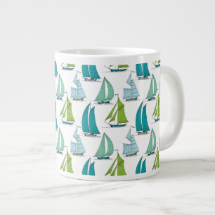 Taza De Café Gigante Veleros en el modelo del agua