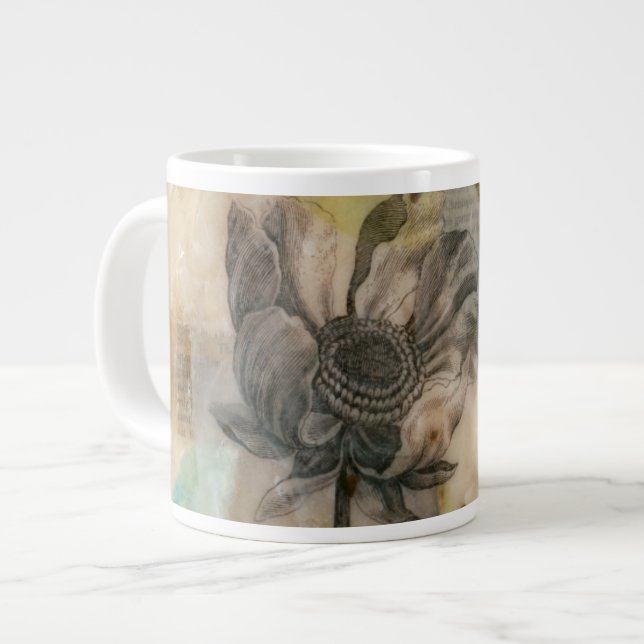 Taza De Café Gigante Vellum Floral II (Izquierda)