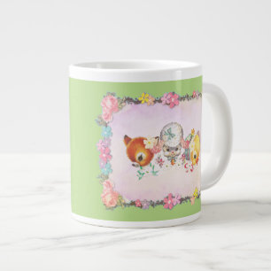Taza De Café Gigante venado vintage , pato , cordero Jumbo Mug