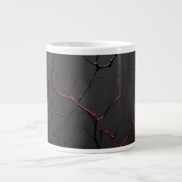Taza De Café Gigante Venas negras y rojas