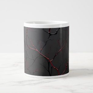 Taza De Café Gigante Venas negras y rojas