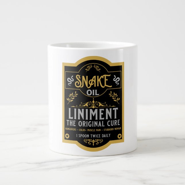 Taza De Café Gigante Vendedor de aceite de serpiente regalos graciosos  (Frente)