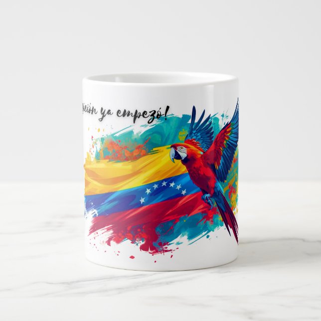 Taza De Café Gigante Venezuela libre – Orgullo y esperanza venezolana (Frente)