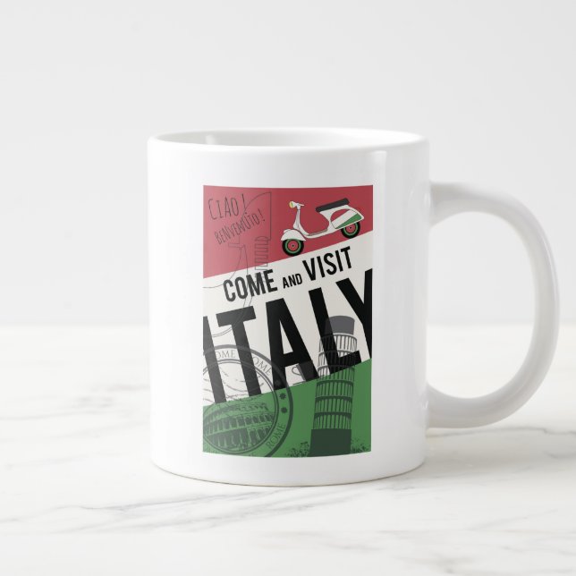Taza De Café Gigante Venga a visitar Italia (Derecha)