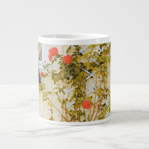 Taza De Café Gigante ventana con marco de Rosa en Gavle