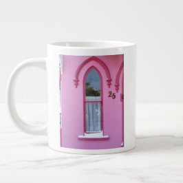 Taza De Café Gigante Ventana gótica y nieve - Viñedo de Martha