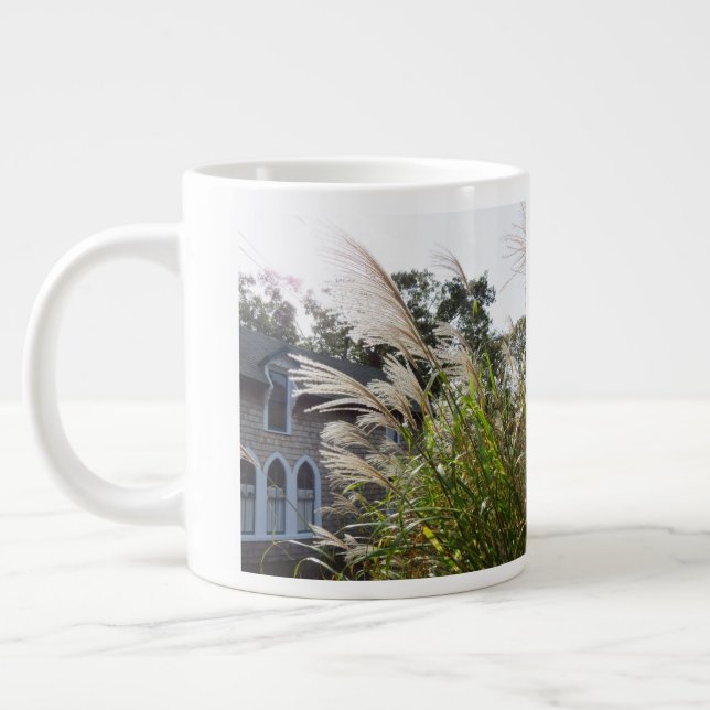 Taza De Café Gigante Ventanas con arcos de gramíneas altas - Viñedo de  (Izquierda)