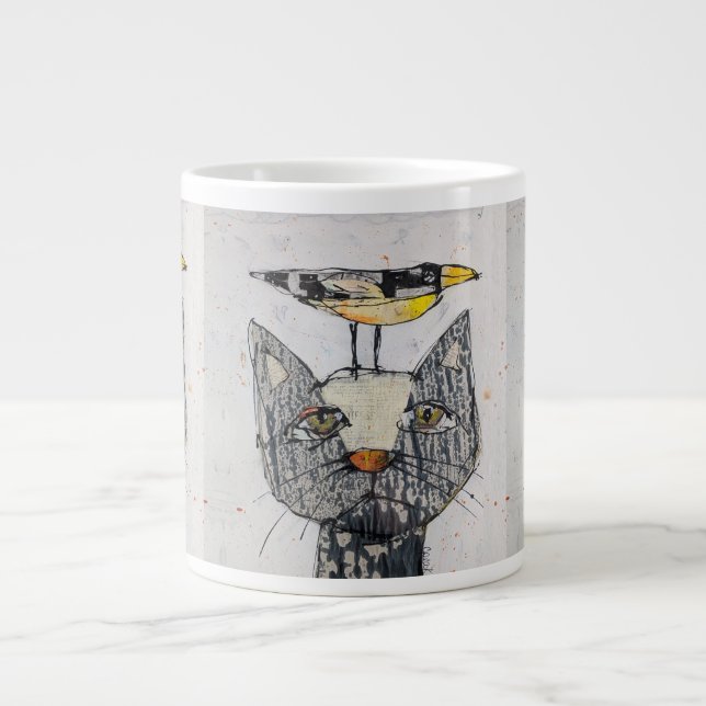 Taza De Café Gigante ¿Ves El Pájaro? (Frente)