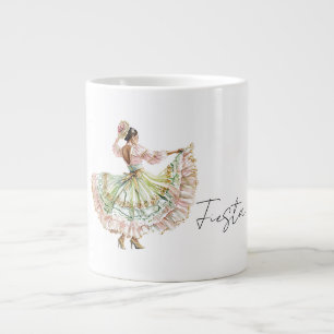Taza De Café Gigante Vestido de baile de fiesta mexicana