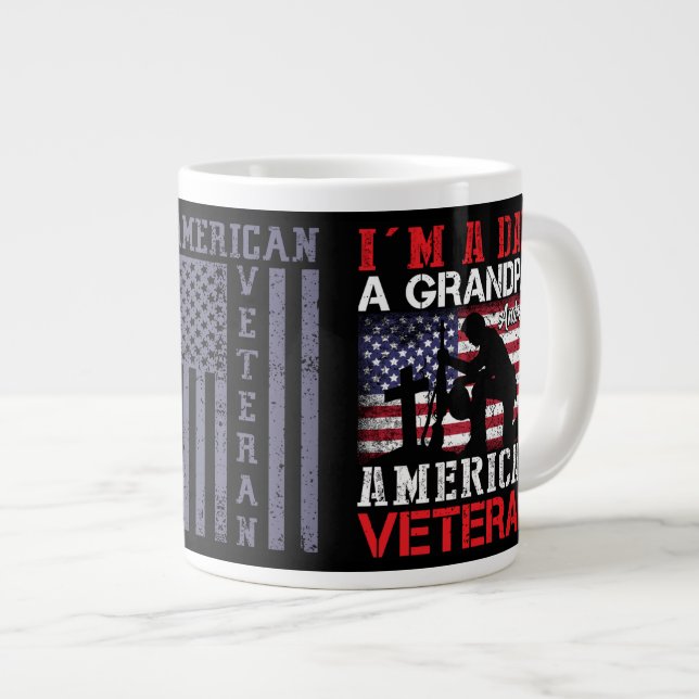 Taza De Café Gigante Veterano Papá Abuelo Mug (Derecha)