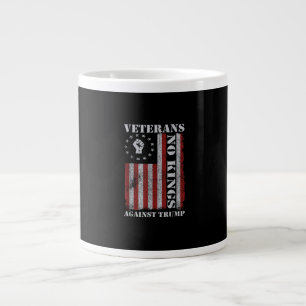 Taza De Café Gigante Veteranos Militares Protestan Bandera Patriótica L