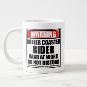 Taza De Café Gigante Viajador de montaña rusa de advertencia duro en el