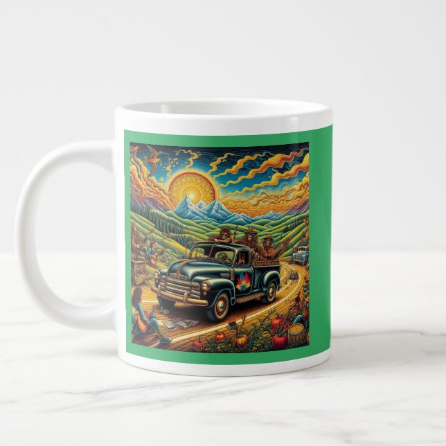 Taza De Café Gigante Viaje por carretera de arte popular (Izquierda)