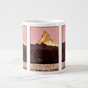 Taza De Café Gigante Viajes antiguos, montaña Matterhorn, Suiza