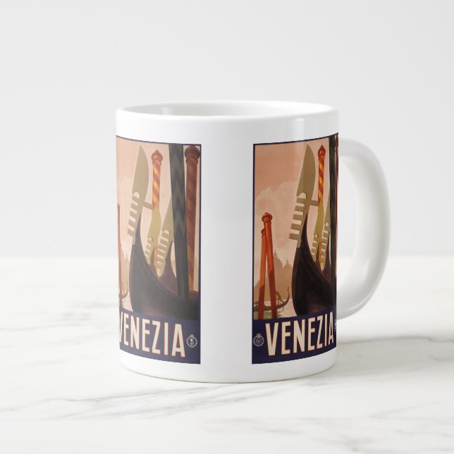 Taza De Café Gigante Viajes de época Venecia Italia (Derecha)