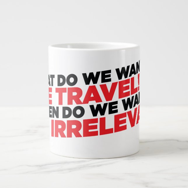 Taza De Café Gigante Viajes de tiempo (Frente)